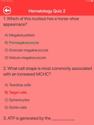Nursing : Hematology Quiz screenshot