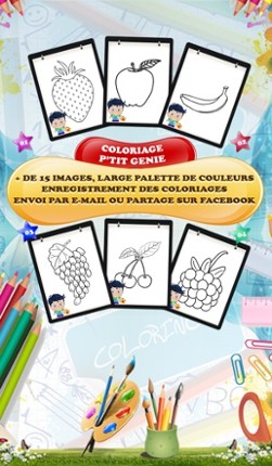 P'tit Génie Colorie Les Fruits - Coloriage GRATUIT screenshot