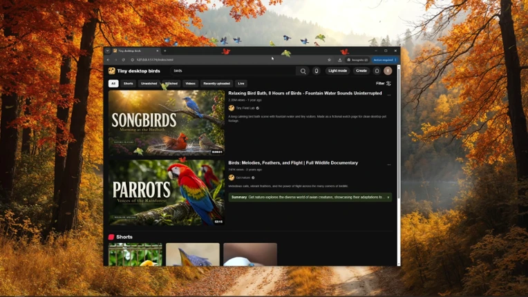 Tiny Desktop Birds Image