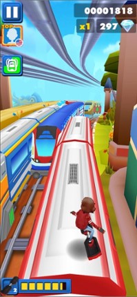 3D Endless Runner Trains City screenshot