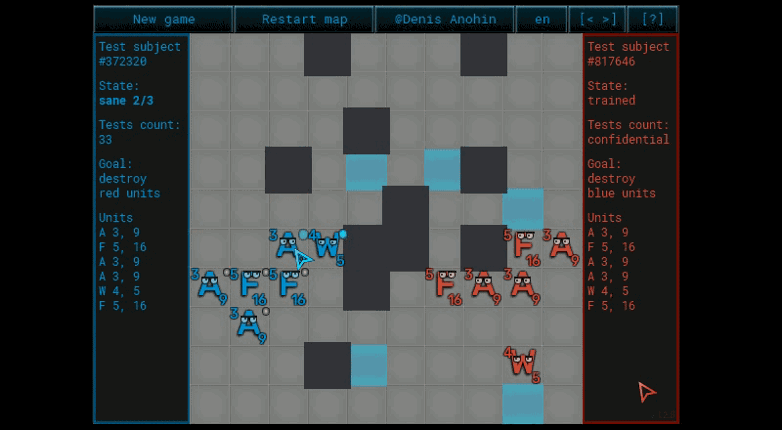 AI tactical rumble. Test subject screenshot