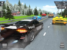 Racing In Police Car Image