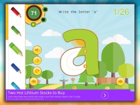 ABC Alphabet for children with writing Image