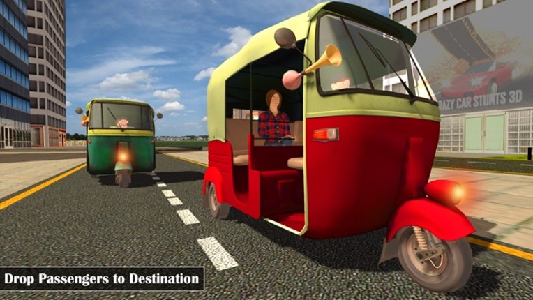 Futuristic Flying Tuk Tuk Simulator - Auto Rickshaw Driving screenshot