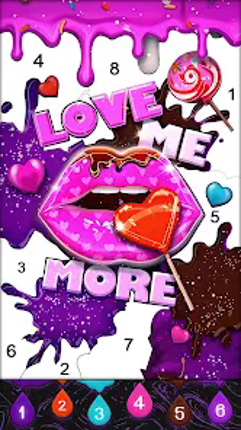 Fluid Art:Color By Number Image