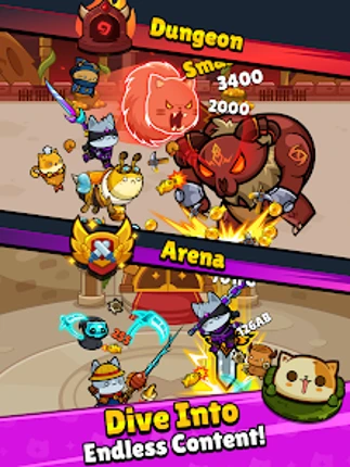 Meow Knights: Idle RPG screenshot