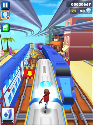 3D Endless Runner Trains City screenshot