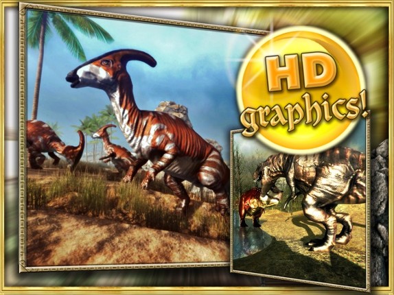 Dinosaurs walking with fun 3D puzzle game in HD screenshot
