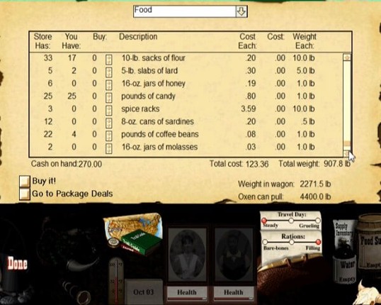 The Oregon Trail: 4th Edition screenshot