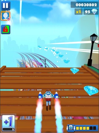 3D Endless Runner Trains City screenshot