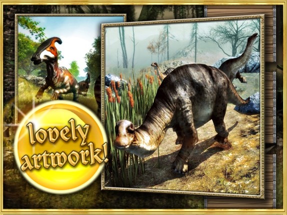 Dinosaurs walking with fun 3D puzzle game in HD screenshot