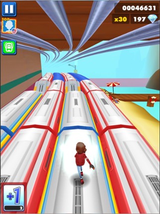 3D Endless Runner Trains City screenshot