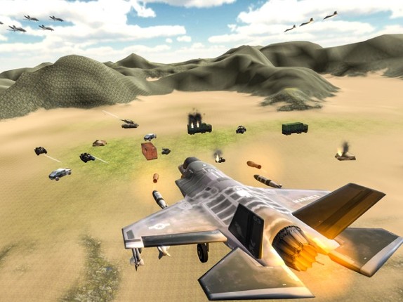 F35 Jet Fighter Dogfight Chase Image
