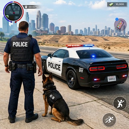 US Police Car Chase Driving 3d Image
