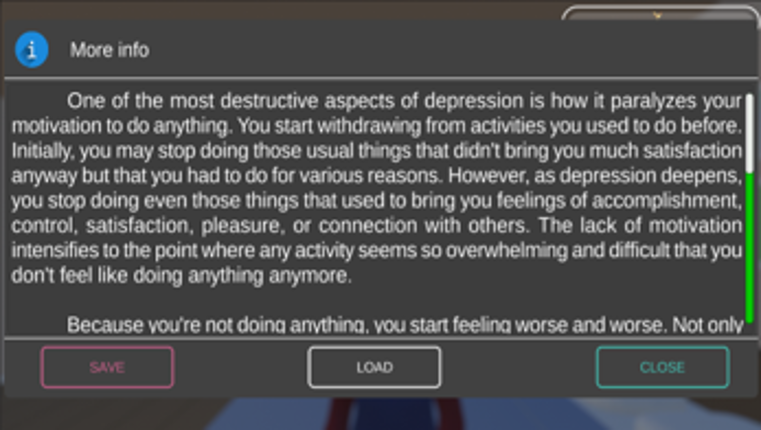 Maria's depression screenshot