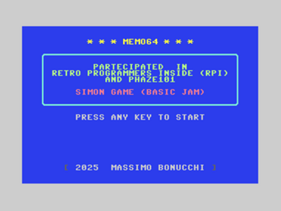 Memo64 (Commodore 64) screenshot