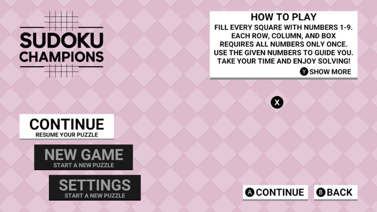 SUDOKU CHAMPIONS screenshot