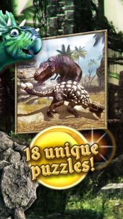 Dinosaurs walking with fun 3D puzzle game in HD screenshot