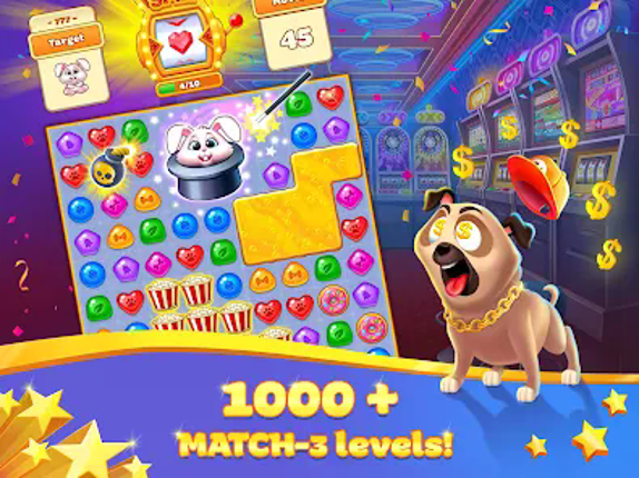 Super Pug Story Match 3 puzzle screenshot