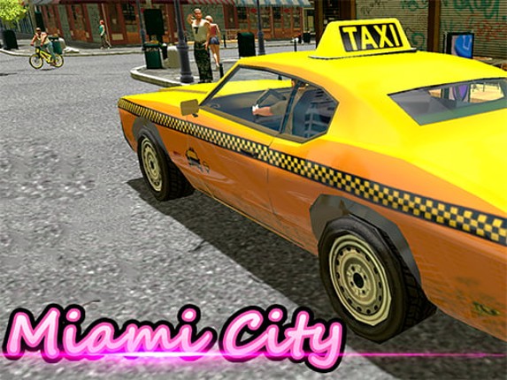 Miami Taxi Driver 3D Game Cover