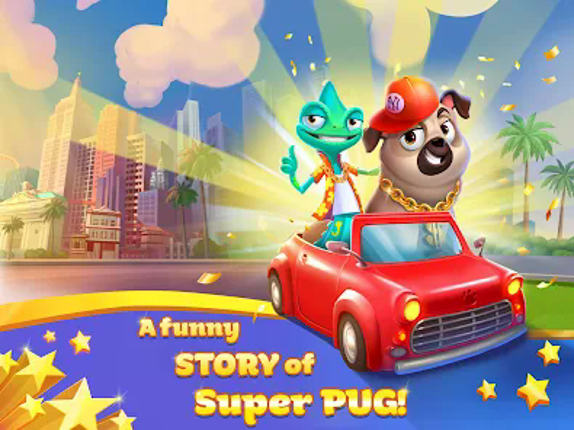 Super Pug Story Match 3 puzzle screenshot