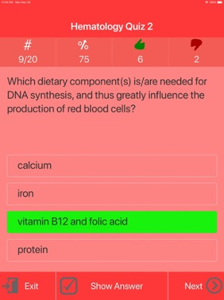 Nursing : Hematology Quiz screenshot