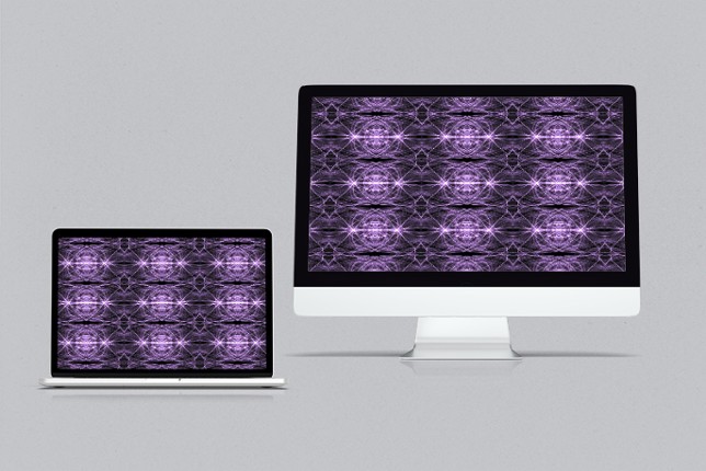 Purple Abstract Fractal 4K Wallpaper ~ Liquid Light Series #3 Image