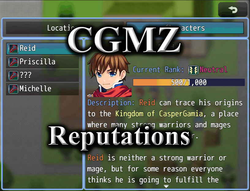 Games like [CGMZ][Beta] Reputations for RPG Maker MZ