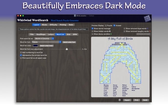Whirlwind WordSearch Lite screenshot