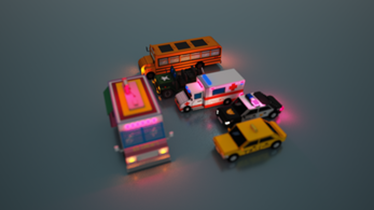 6 voxel 3D vehicles set screenshot