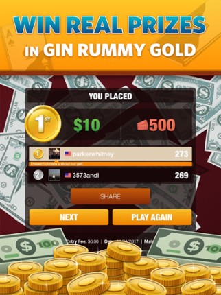 Gin Rummy Gold - Win Prizes! screenshot