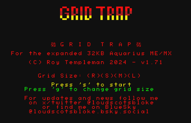 Grid Trap - Mattel Aquarius 32K ME/MX Image