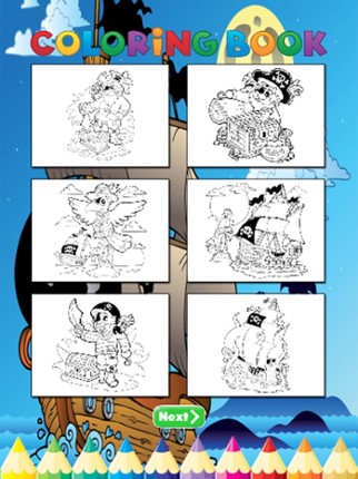 Pirate Coloring Book - Activities for Kids screenshot