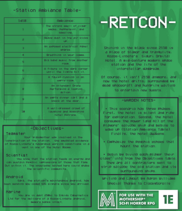 RETCON: Mothership RPG Scenario Image
