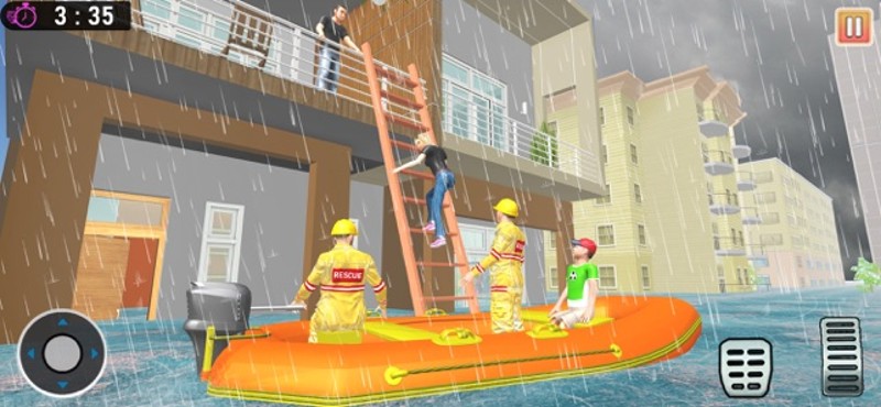 Flood rescue mission emergency Image