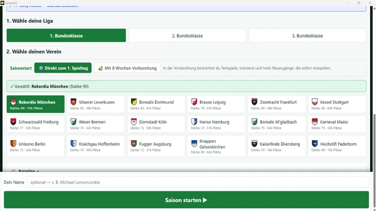 LemonFC - Der Fußball-Manager Image