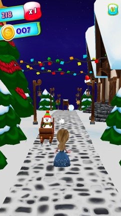 Running Princess Frozen Snow - New Fun Run Ice Adventure Game For Girly Girls FREE screenshot