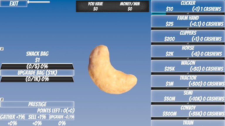 Cashew Clicker screenshot