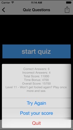 Classic Rock Quiz lite screenshot