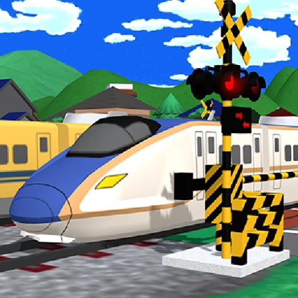 Railroad Crossing Train 3D Image