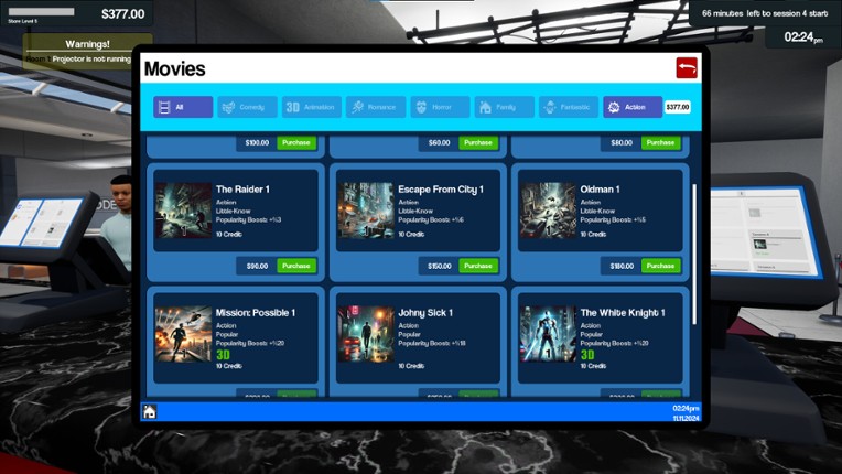 Cinemaster Cinema Simulator screenshot