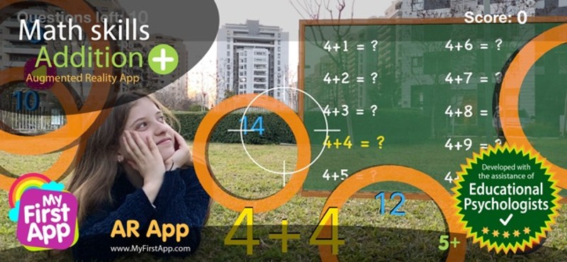 Math skills Addition - AR game screenshot