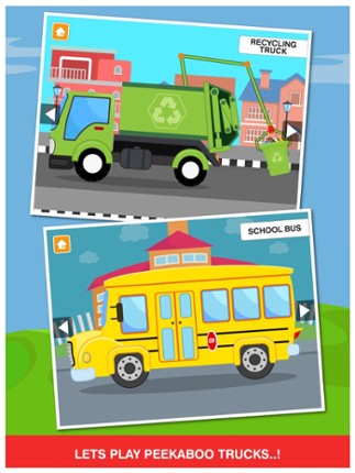Peekaboo Trucks Cars and Things That Go Lite Learning Game for Kids Image