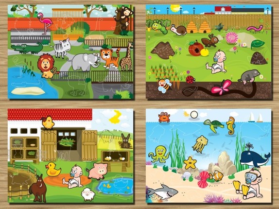 Animals - educational puzzle games for kids and toddlers Image