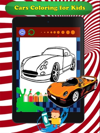 Cars Cartoon Coloring Book - Free Games For Kids screenshot