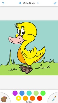 Cute Duck Coloring Drawing Book For Kids screenshot