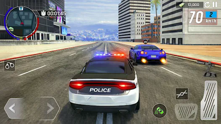 US Police Car Chase Driving 3d Image