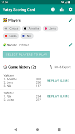 Yatzy Scoring Card for Yahtzee Image