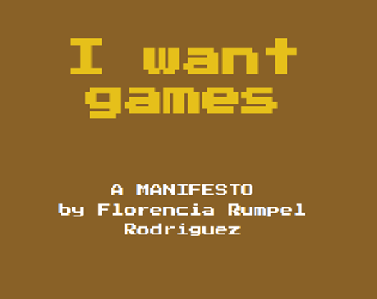 I want games Game Cover