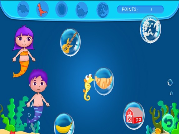 Anna's mermaid bubble pop adventure - free kids learning games screenshot